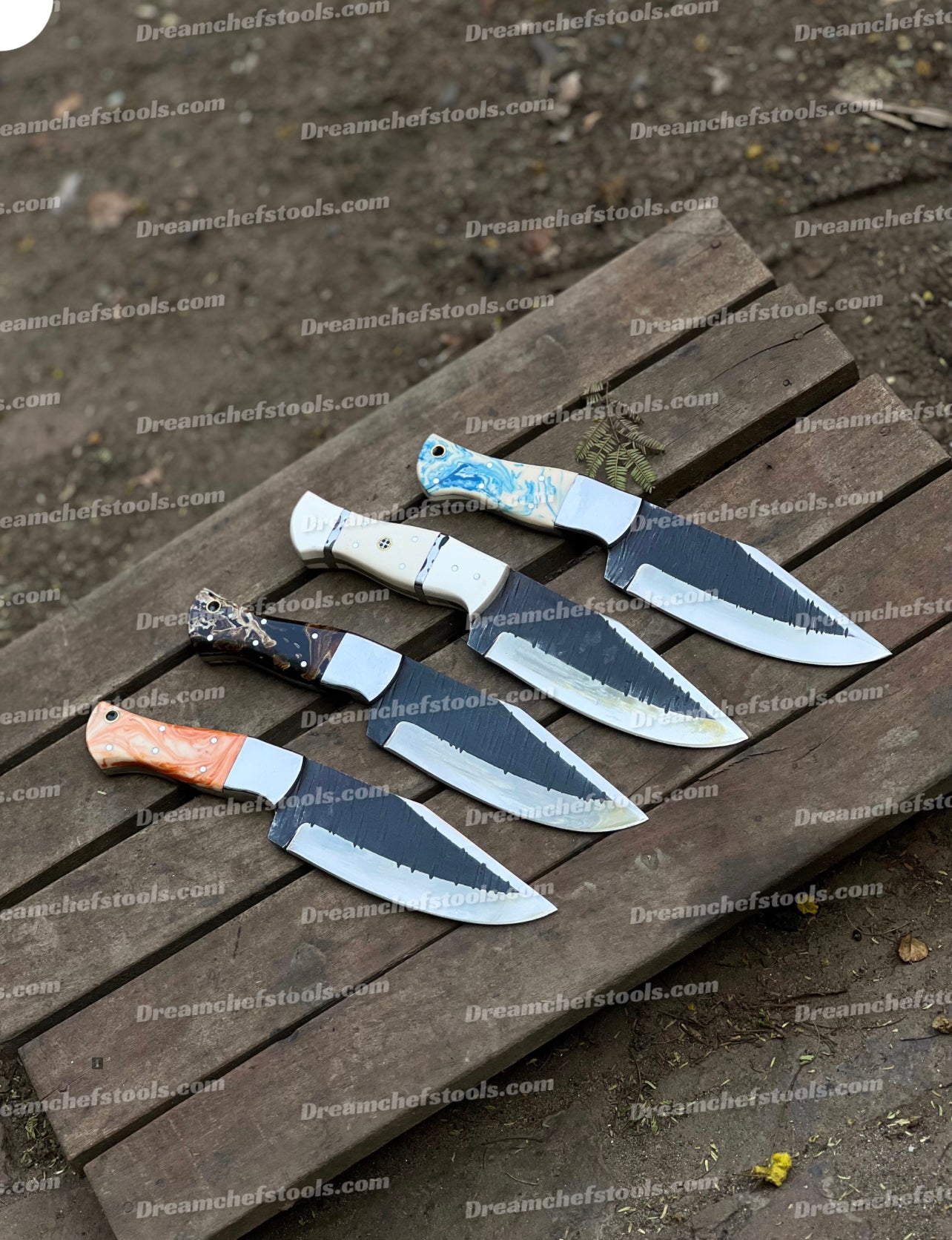 Custom handmade j2 steel hunting knives
