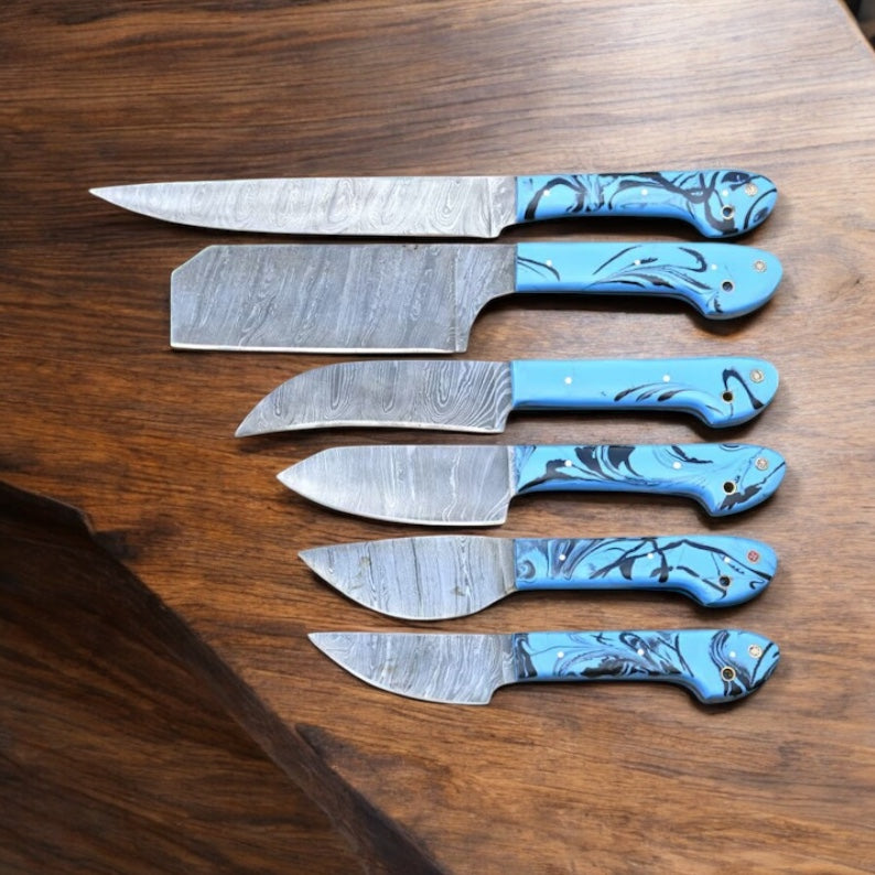 Premium Damascus Steel Chef Knives Set – Holiday Edition