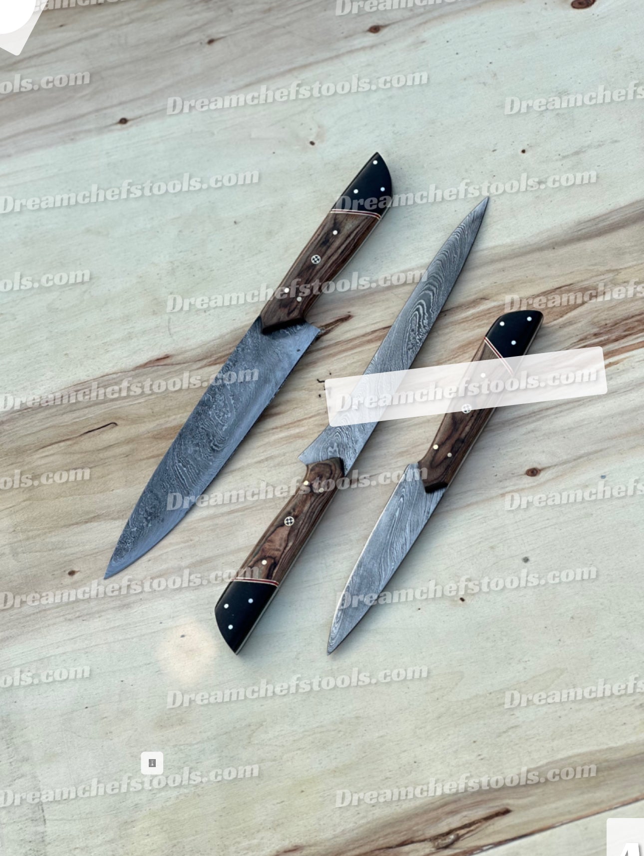 Handmade kitchen knife set