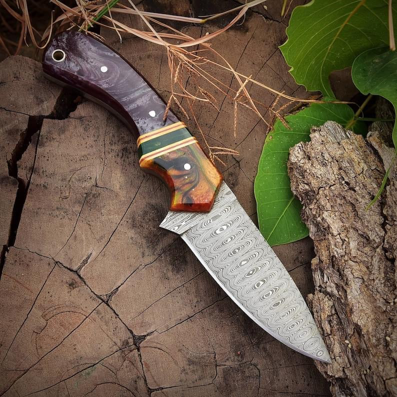Handmade Damascus skinner knife