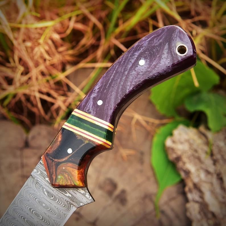 Handmade Damascus skinner knife