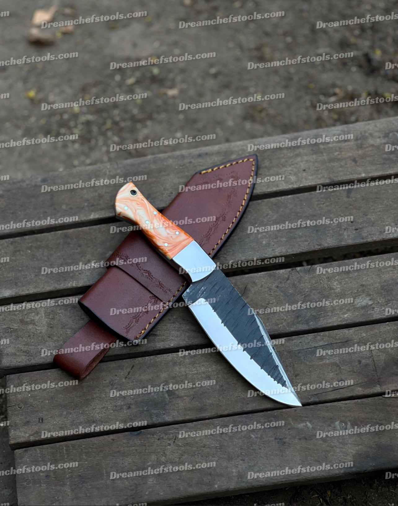 Custom handmade j2 steel hunting knife