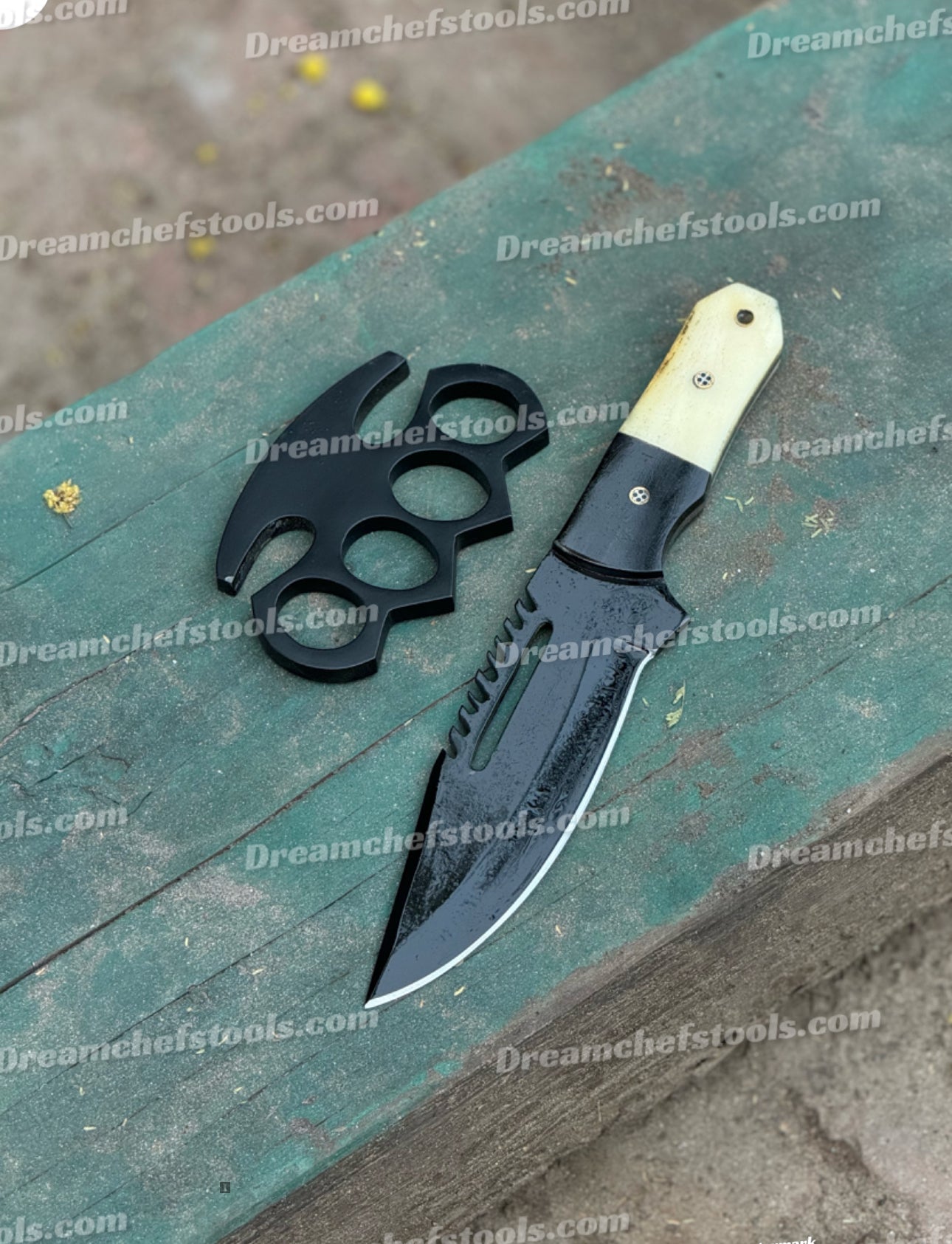 Best Brass Engraved Knuckle and Knife Set with Leather Case – Perfect Gift Item
