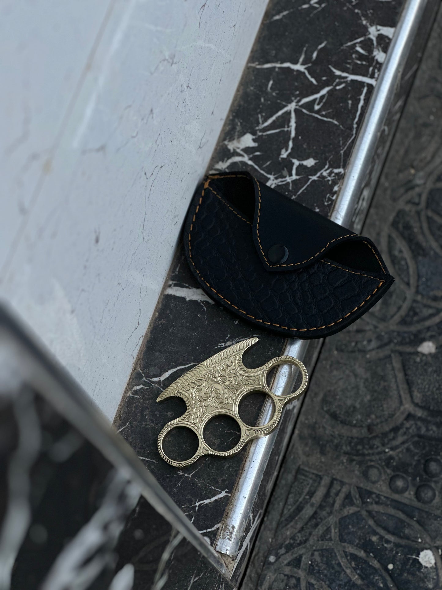 Luxury Handcrafted Brass Knuckle with Artistic Engravings – Limited Fall Edition