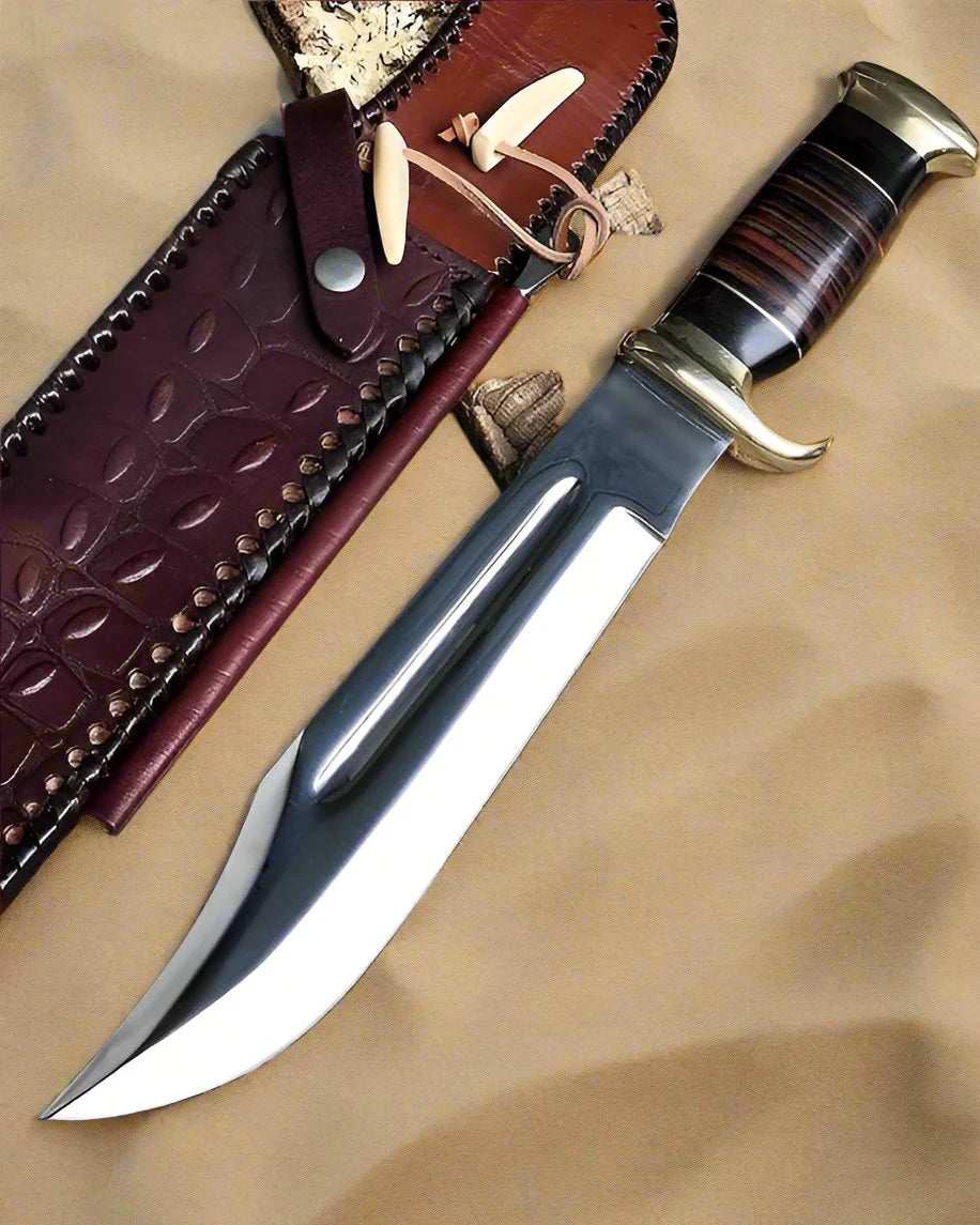 Authentic Crocodile Dundee Knife – 16" Handmade Survival Bowie for Fall Adventures