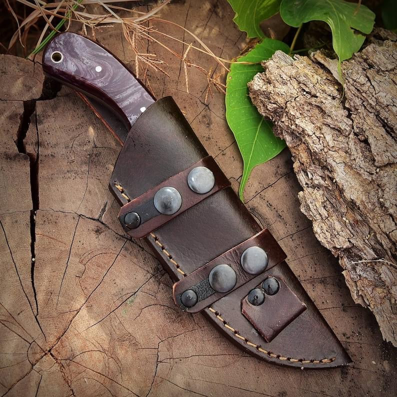 Handmade Damascus skinner knife