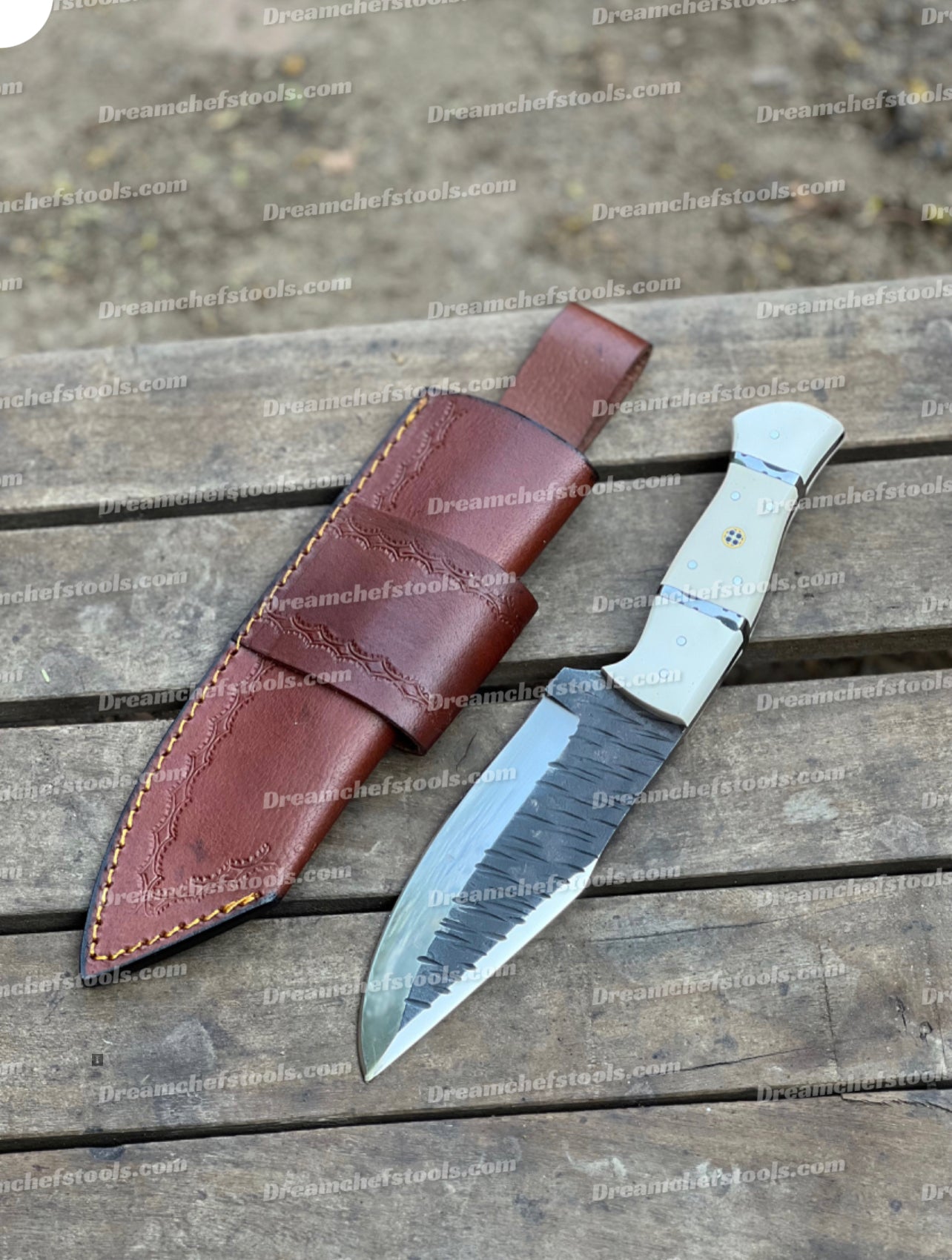 Custom handmade j2 steel hunting knife