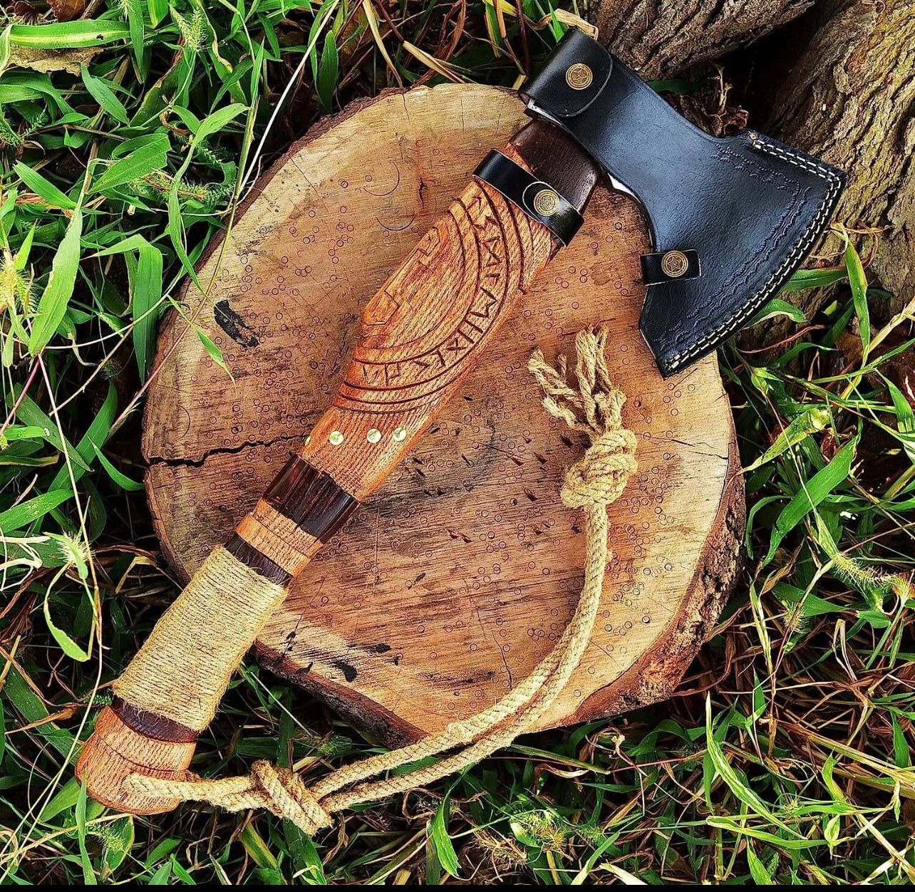 CUSTOM HANDMADE CARBON STEEL VIKING HATCHET TOMAHAWK HUNTING OUTDOOR BEARDED AXE