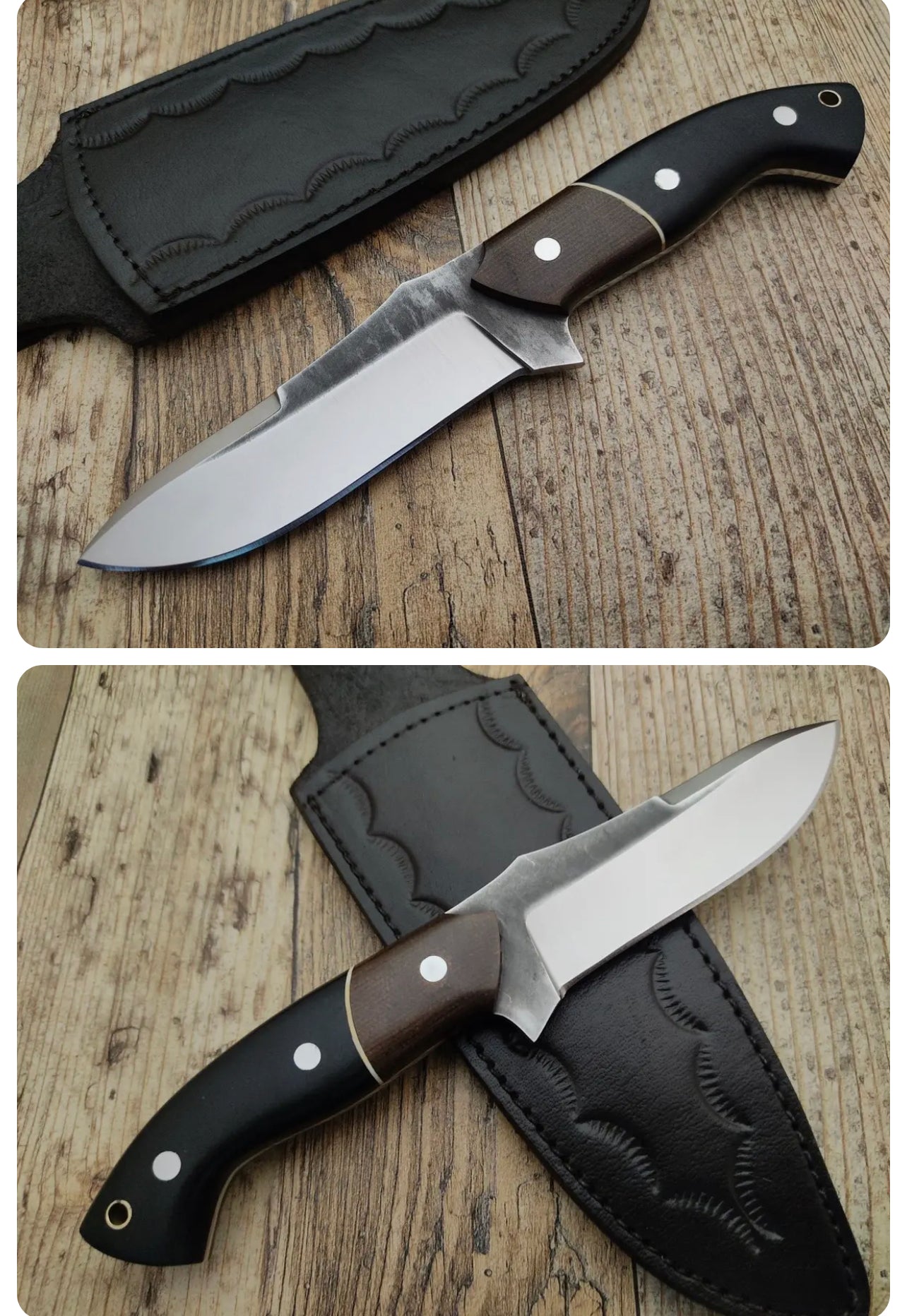 Custom Handmade 440c Steel Fixed Blade Bushcraft Survival Camping Hunting knife