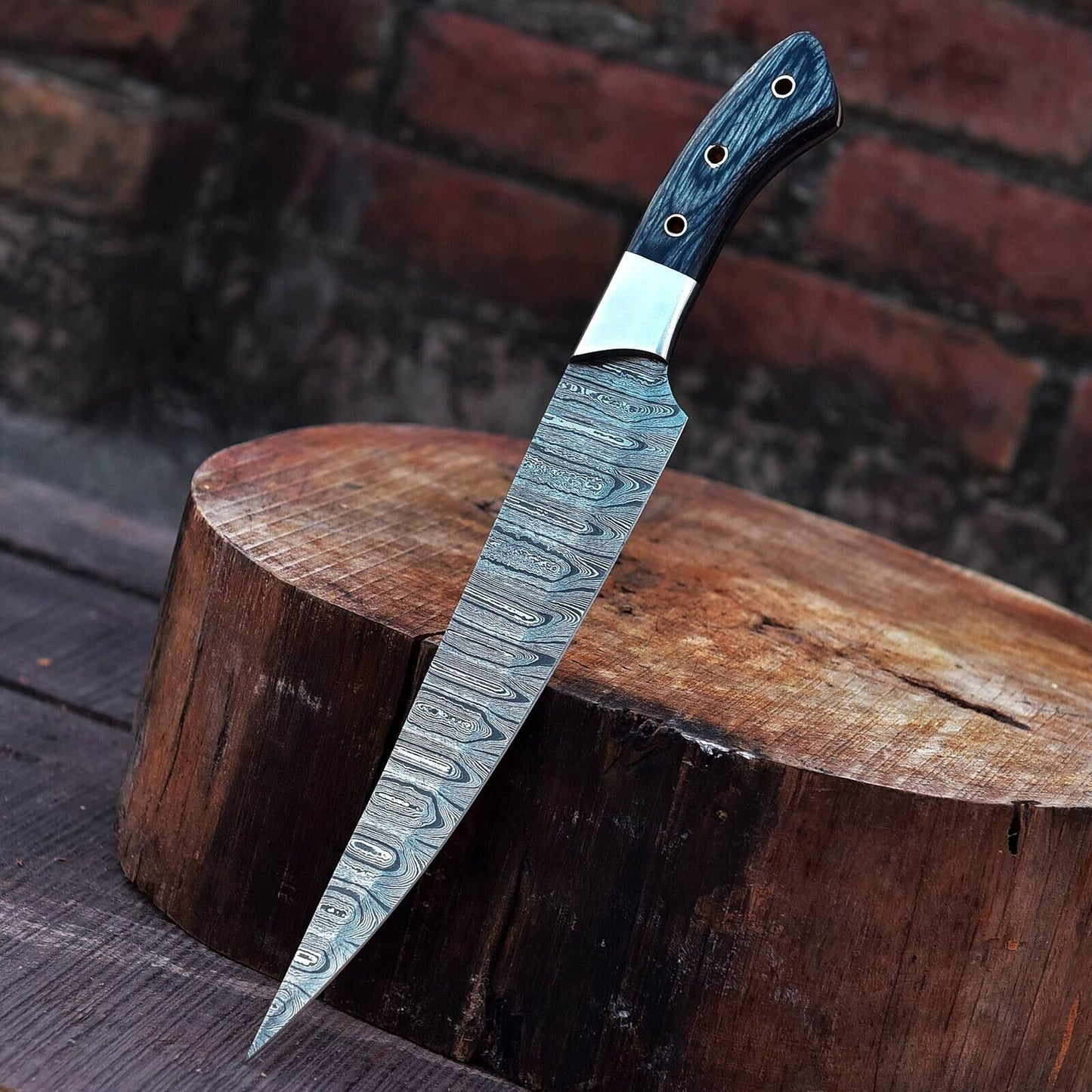 Hand-Forged 7" Damascus Steel Chef Knife with Ergonomic Pakkawood Handle
