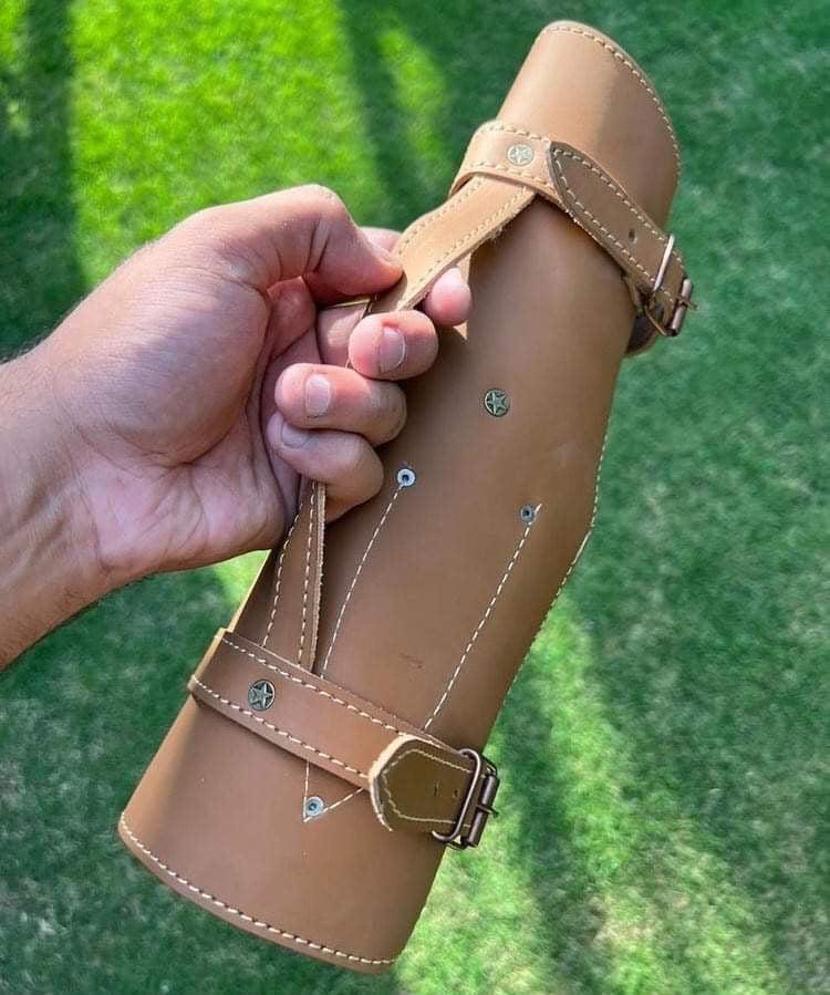 Stunning blue knife featuring an 8-inch blade, ergonomic Wangi wood handle, and steel bolster