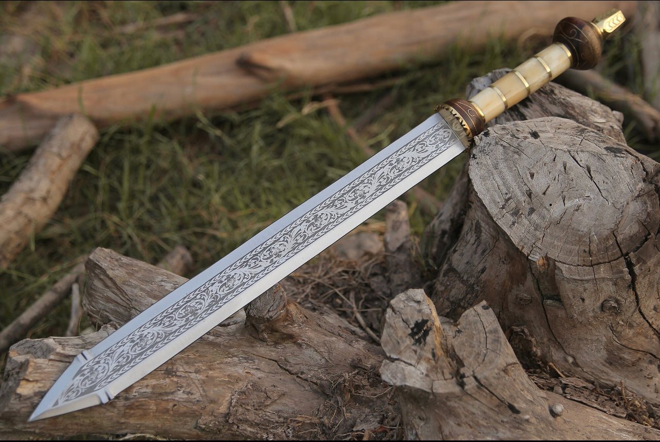 Stainless Steel Handforged sword, longsword, Roman sword, sword with sheath, gladius Viking sword...