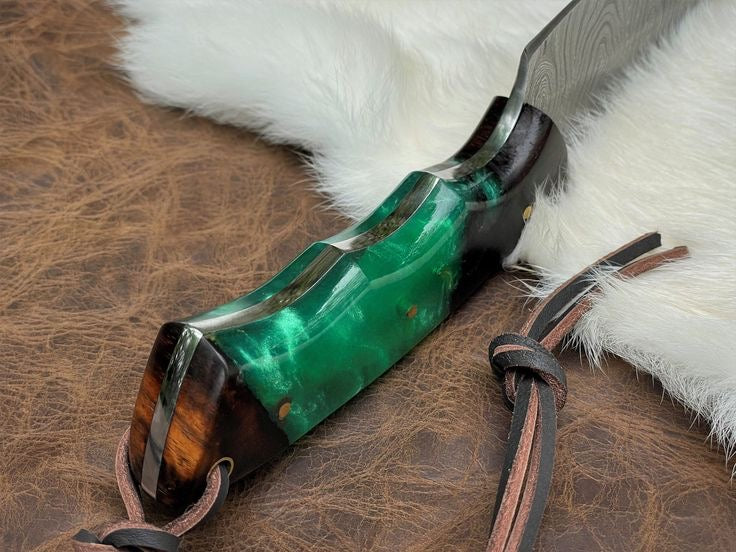 Handmade Damascus Steel Knife, Full Tang Knife,