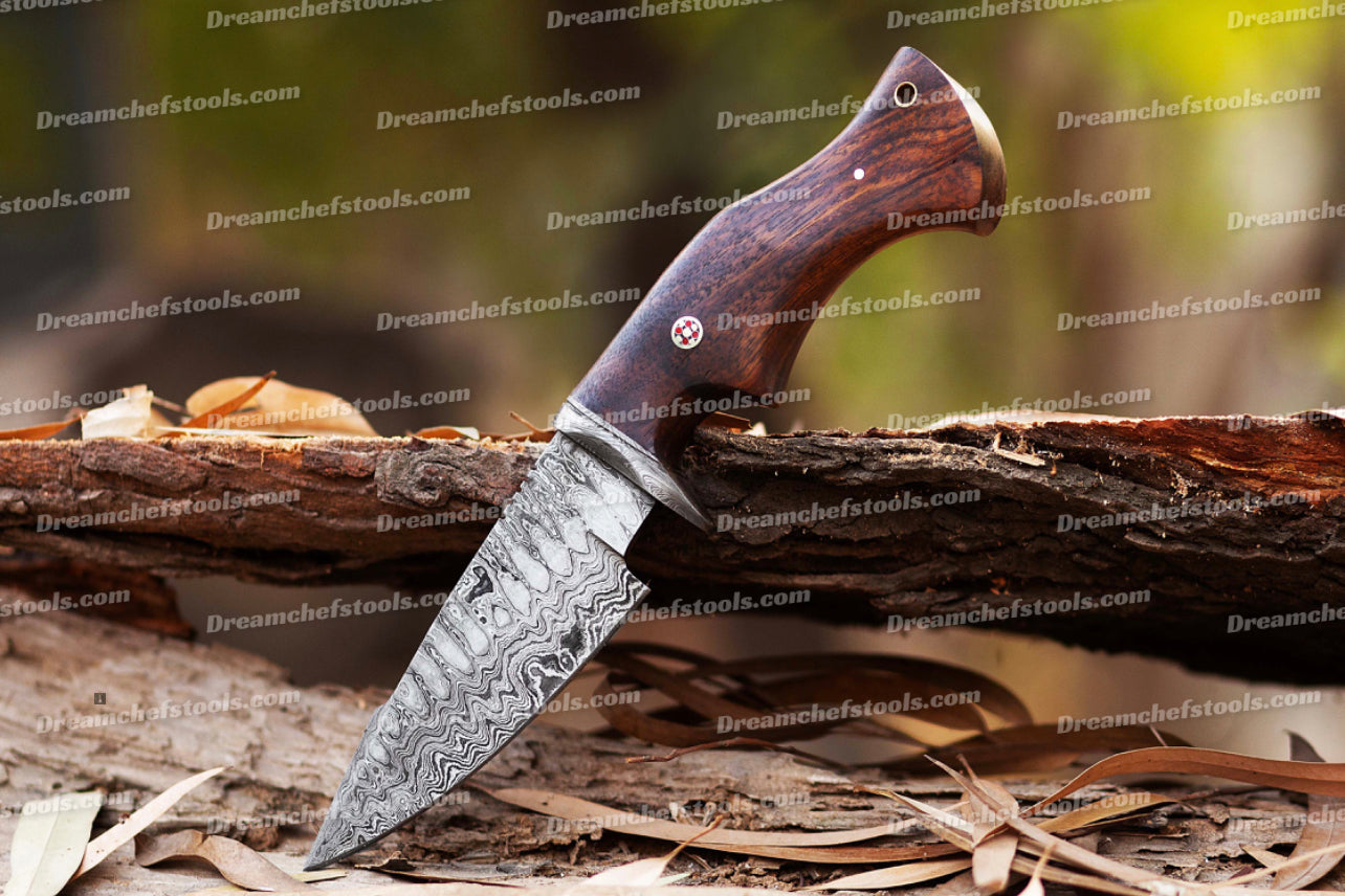 This Damascus Steel Hunting Knife