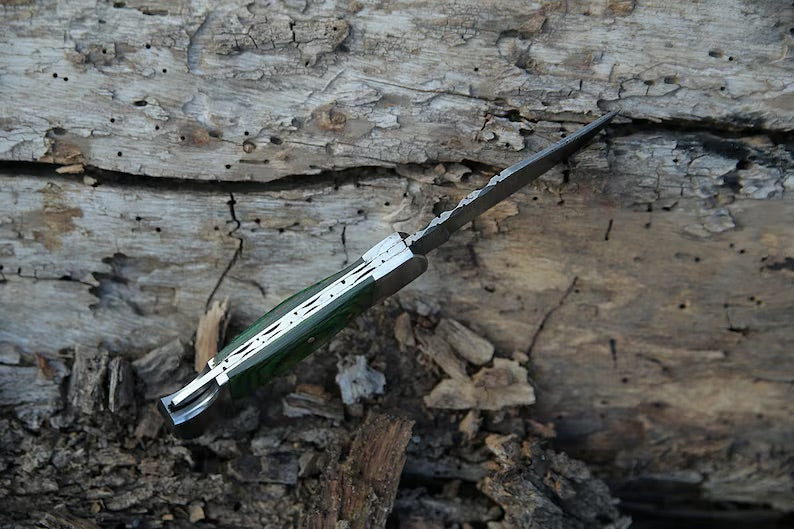 Handmade Damascus Pocket Knife Folding Knife For Men Gift For Father Camping Knife Pocket Knife