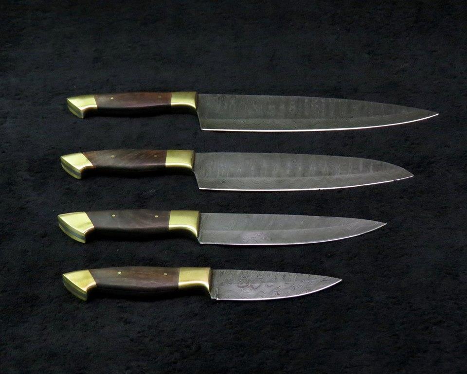 Custom Handmade Damascus Steel Knife – 13” Rosewood Handle with Brass Bolster & Leather Sheath | Premium Knives Knife Set Addition