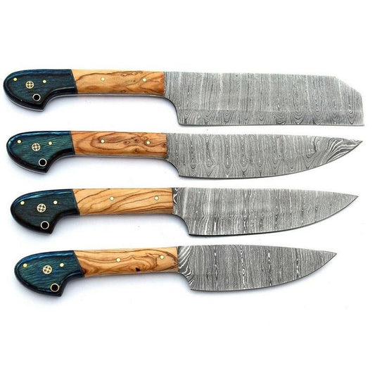 DAMASCUS OUTDOOR KITCHEN KNIVES SET