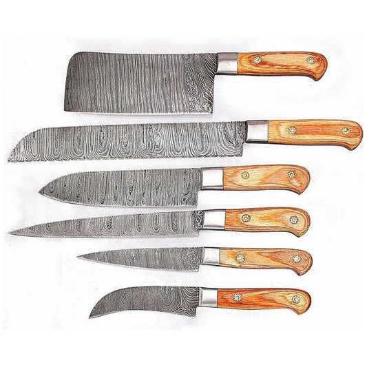 DAMASCUS STEEL KITCHEN KNIVES SET