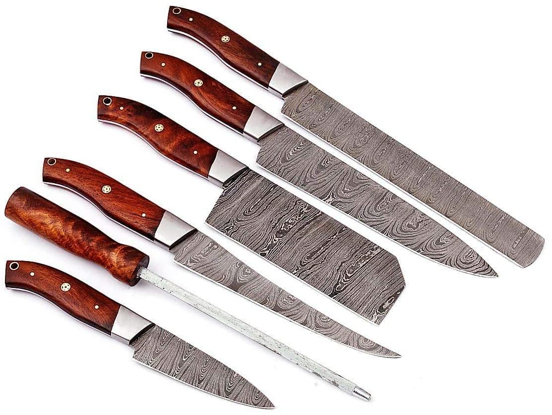 DAMASCUS KITCHEN KNIVES SET