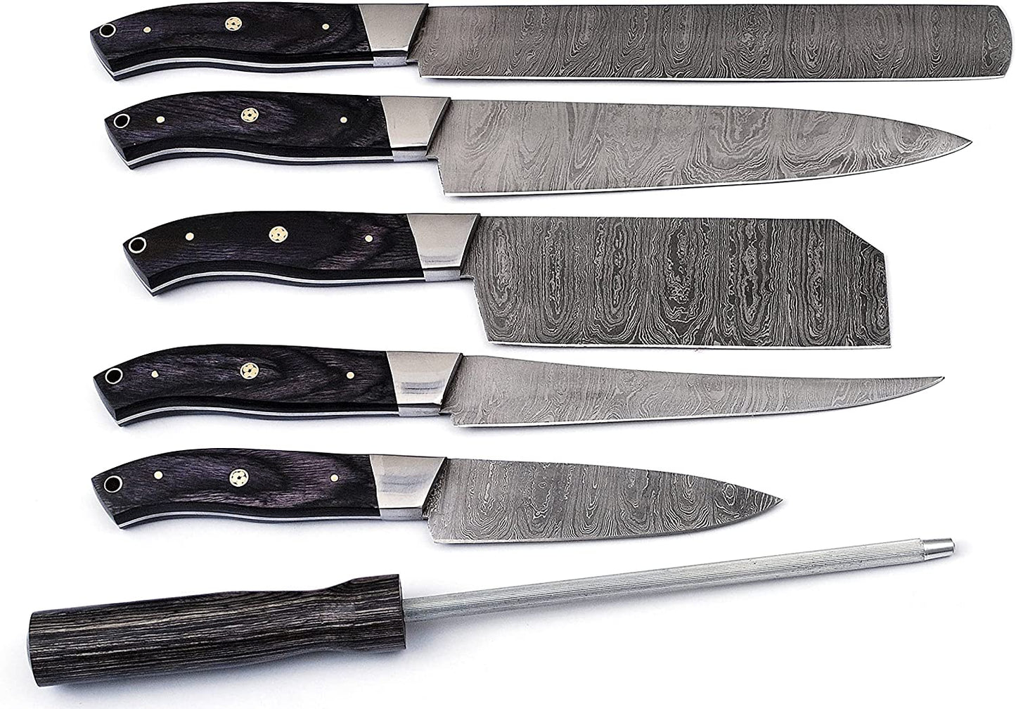 DAMASCUS KITCHEN KNIVES SET