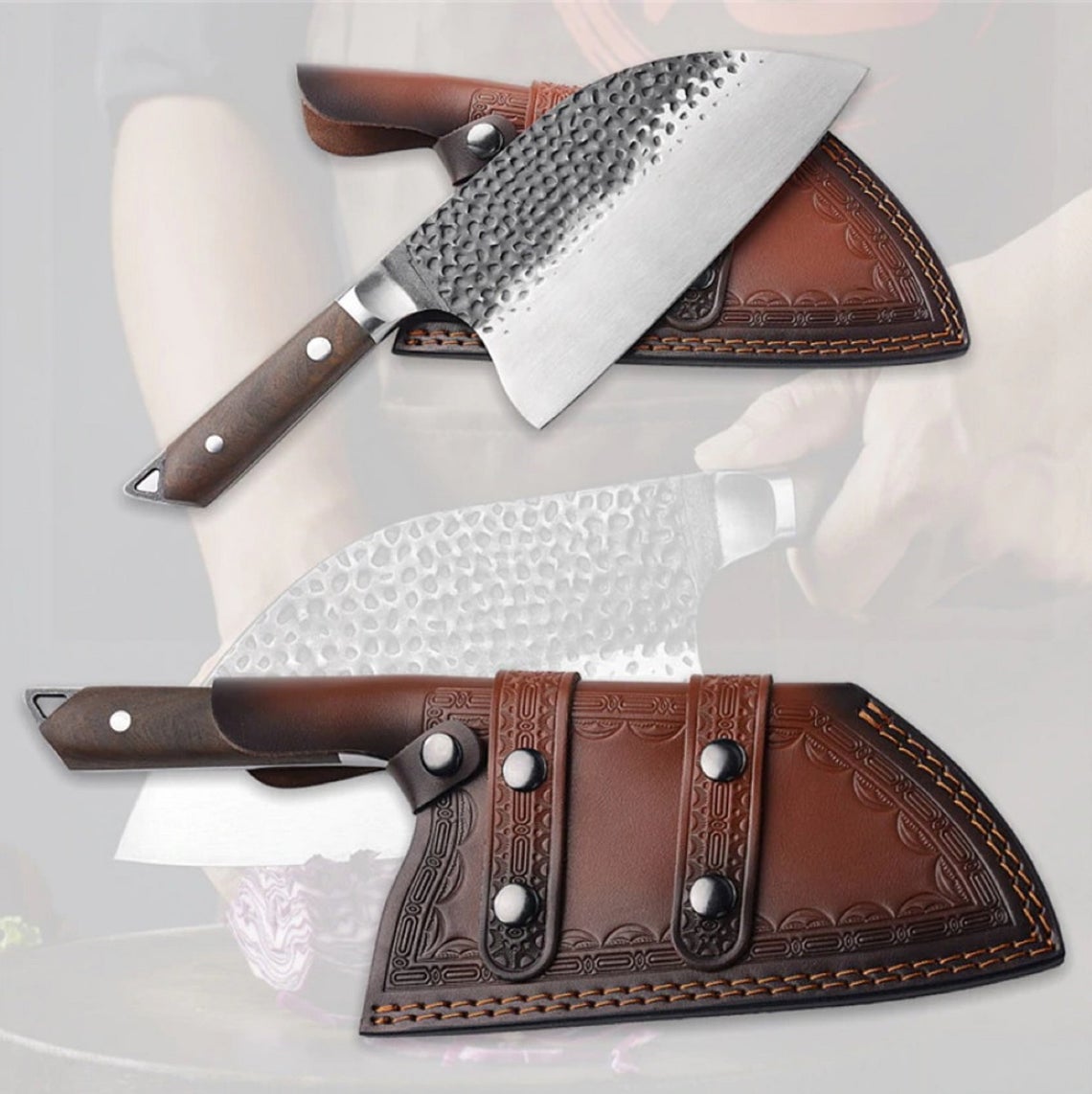 HAND FORGED 1095 STEEL CLEAVER/BUTCHER KNIFE