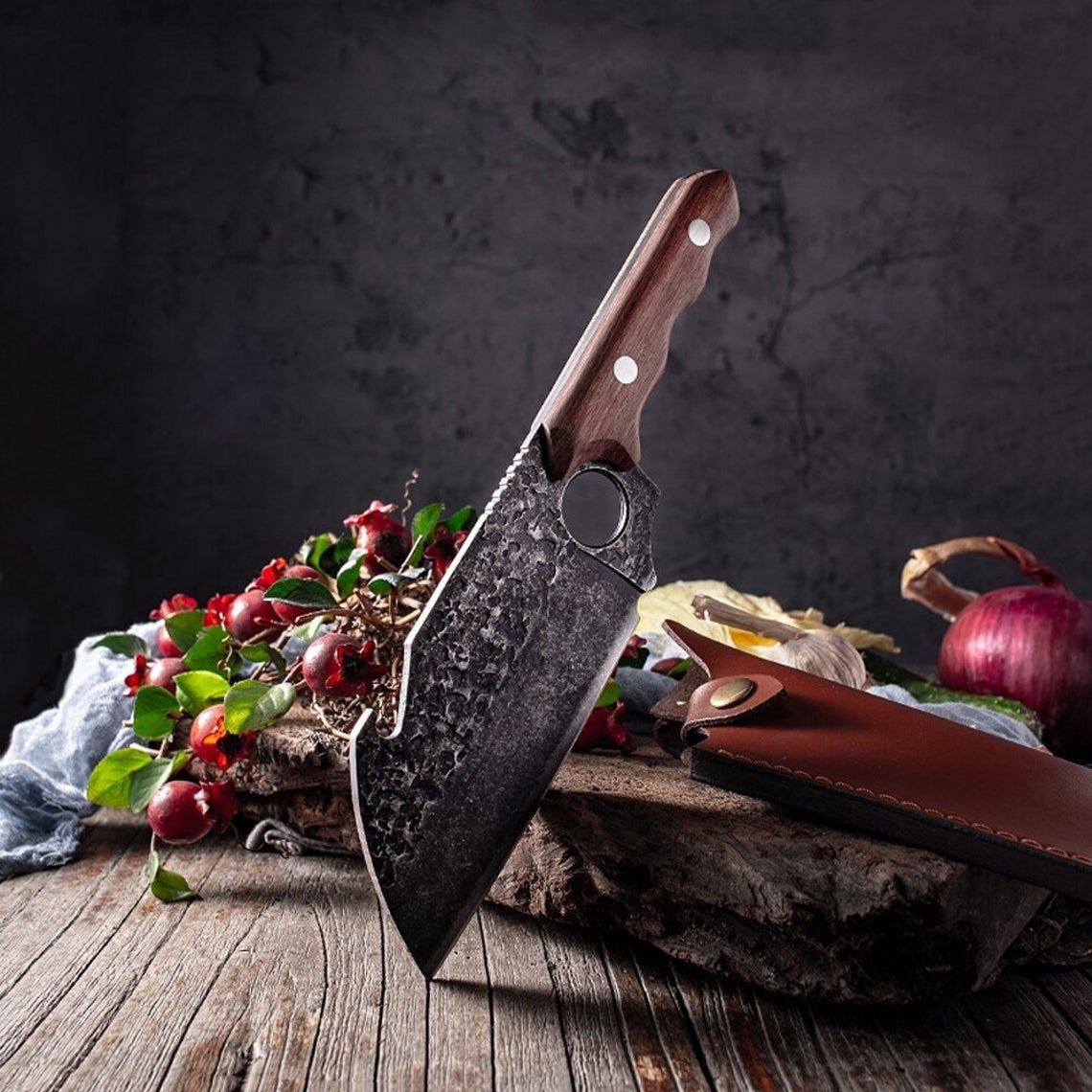 HAND FORGED MEAT CLEAVER