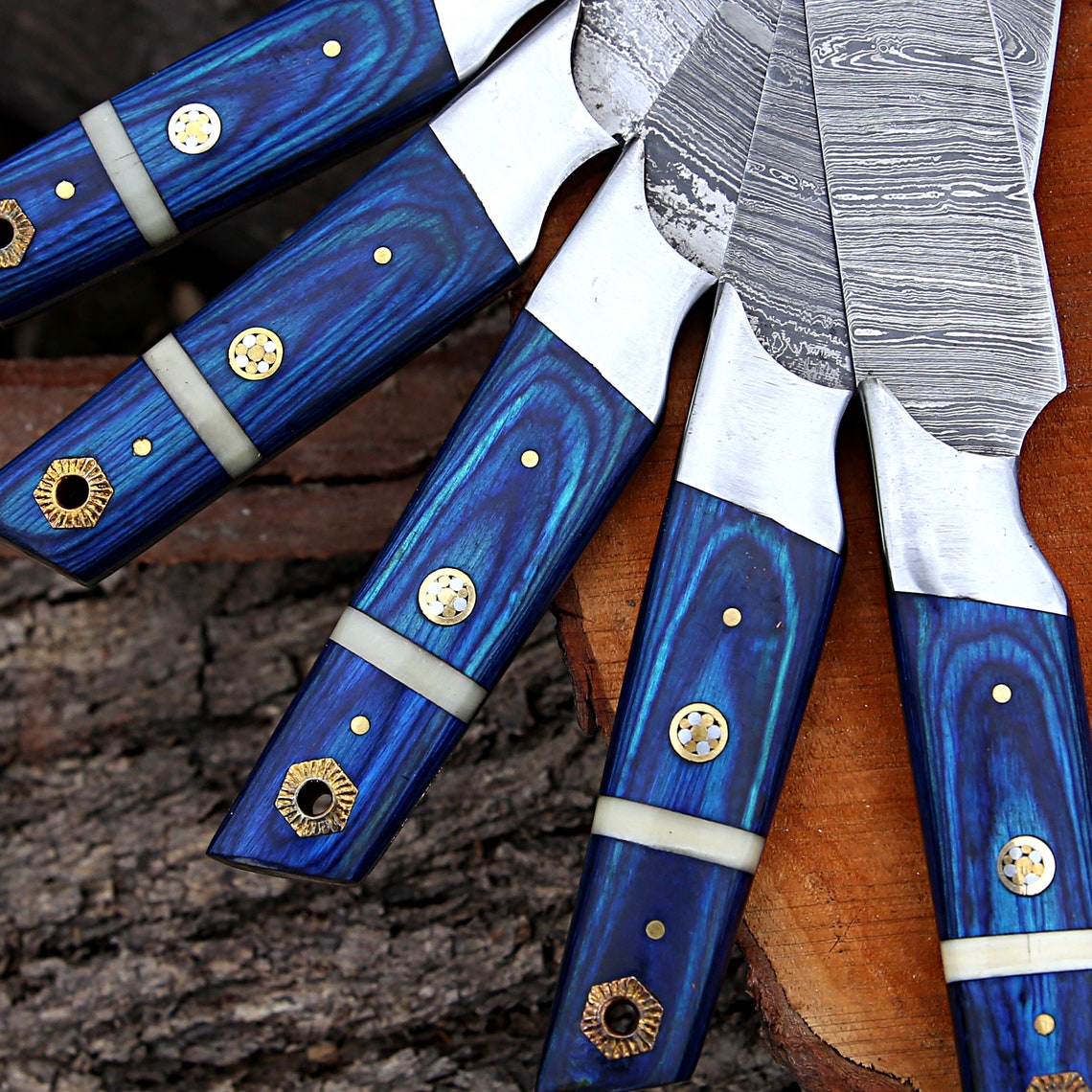 CUSTOM HANDMADE DAMASCUS CHEF SET