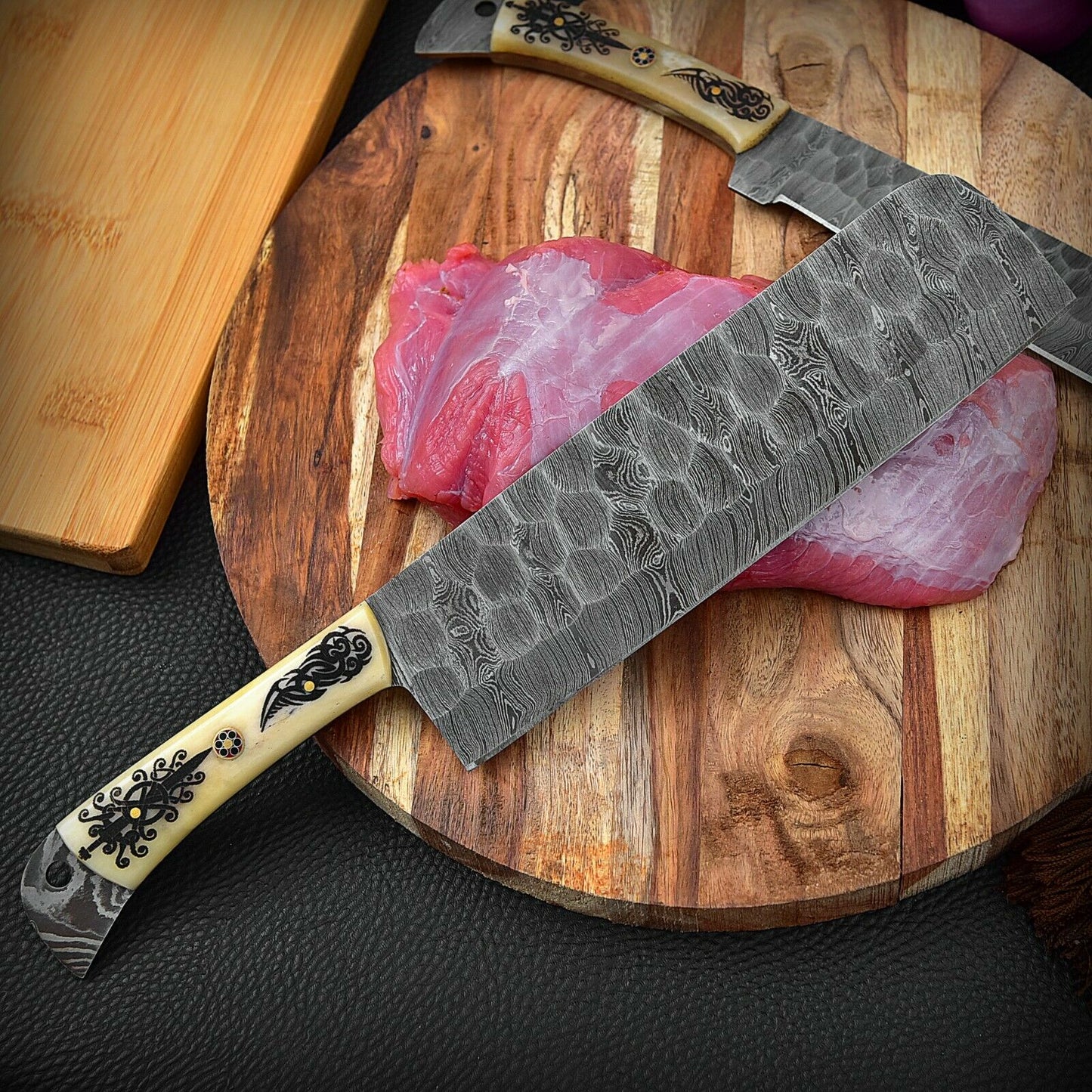 DAMASCUS KITCHEN CHEF KNIVES SET