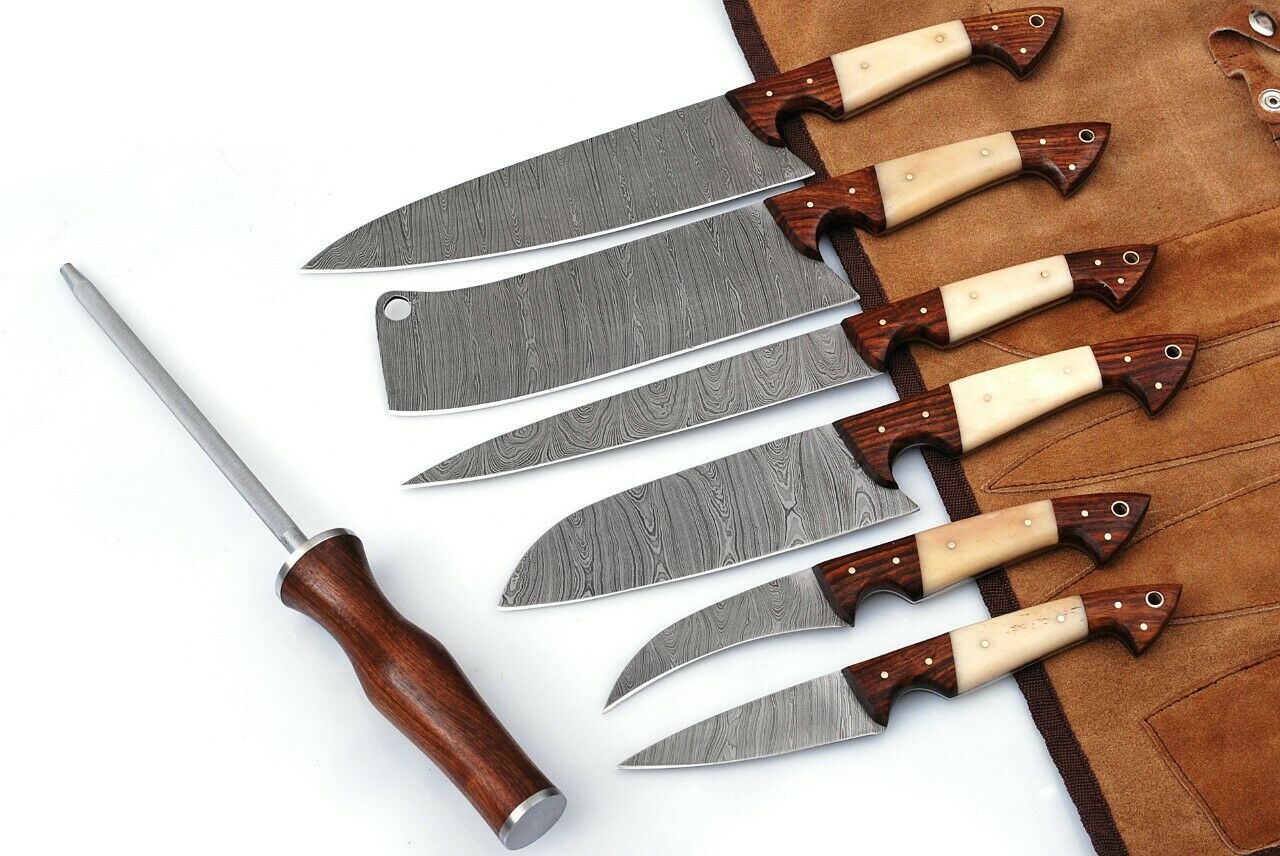 DAMASCUS KITCHEN CHEF KNIVES SET