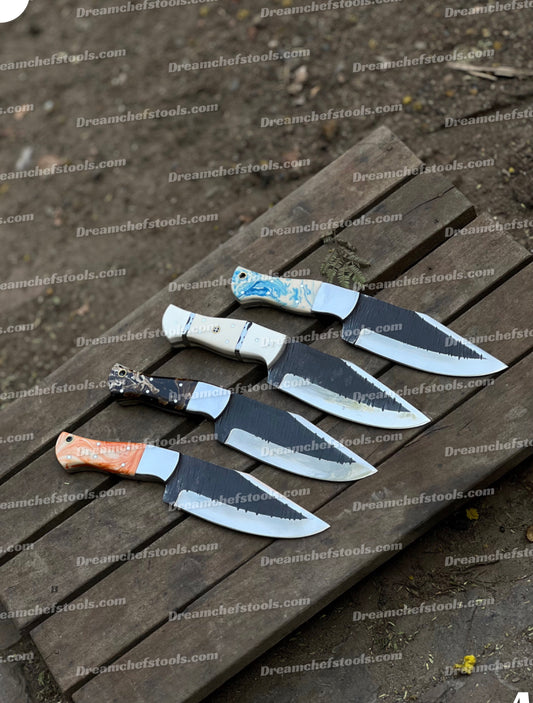 Custom handmade j2 steel hunting knives