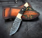 Custom Skinning Knife – 8.5" Damascus Blade with Wood Handle