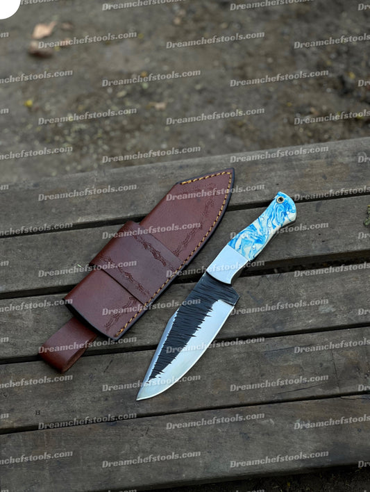 Custom handmade j2 steel hunting knife