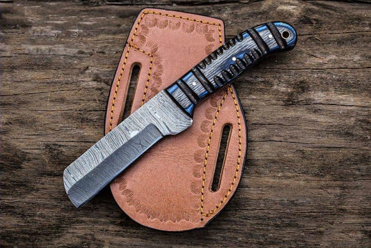 Damascus steel bull cutter knife