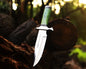 Handcrafted J2 Steel Bowie Knife – 13-Inch Blade with Elegant Bone and Steel Guard Handle, Includes Custom Leather Sheath