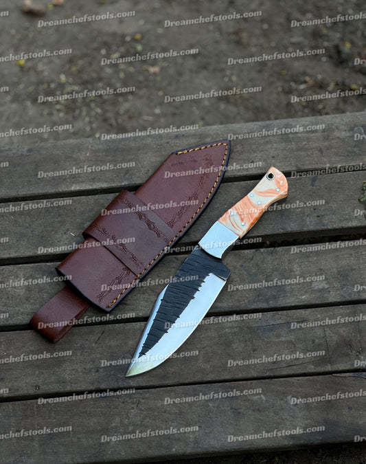 Custom handmade j2 steel hunting knife