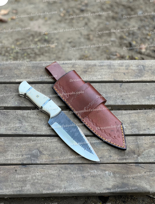 Custom handmade j2 steel hunting knife