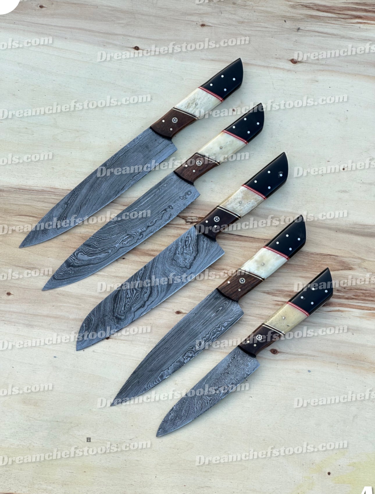 Handmade kitchen knife set