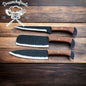 Best Knife Block Set – 13” Handmade J2 Steel Chef Knife with Rosewood Handle & Leather Sheath