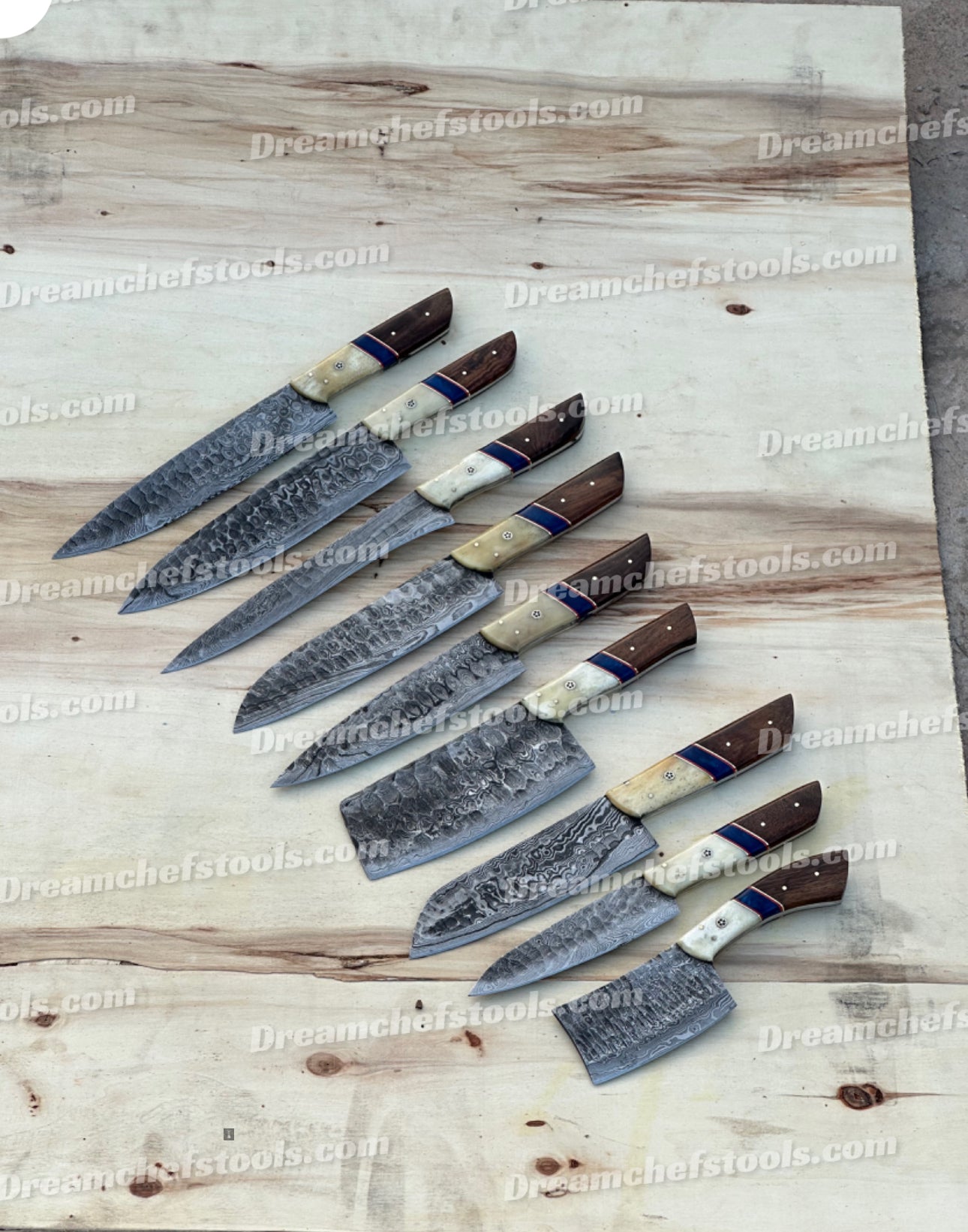 Handmade kitchen knife set