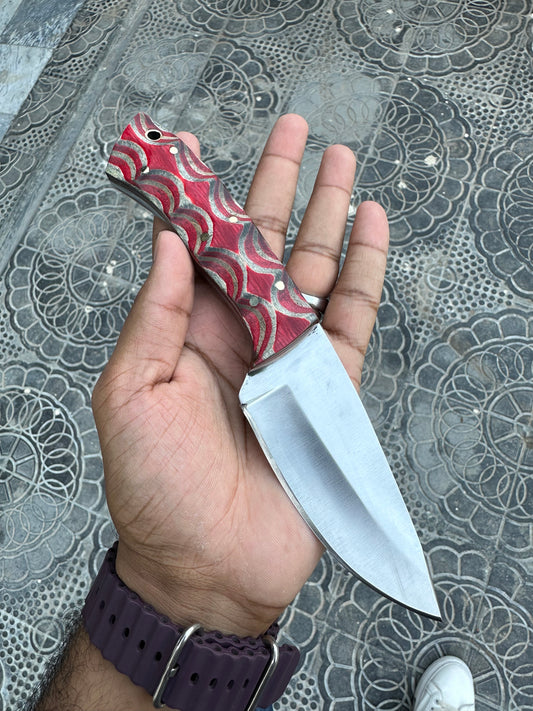 Custom handmade d2 steel hunting knife