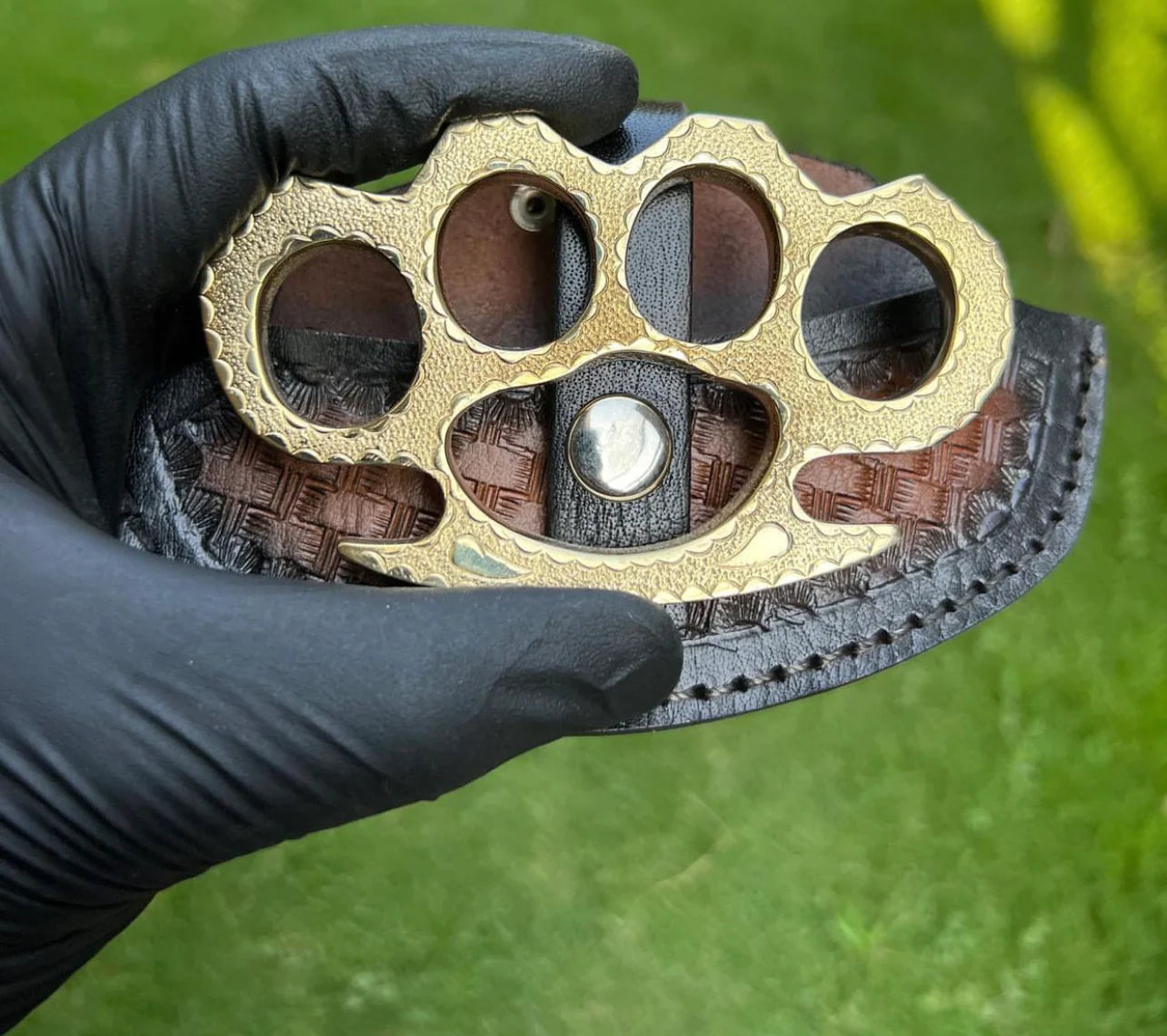 Best Brass Engraved Knuckles with Leather Case – Ideal Gift Item