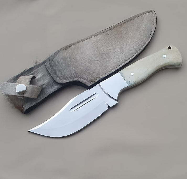 Custom Handmade J2 Steel Skinner Knife with Bone Handle – Perfect Hunting Gift for 2025 main image 1
