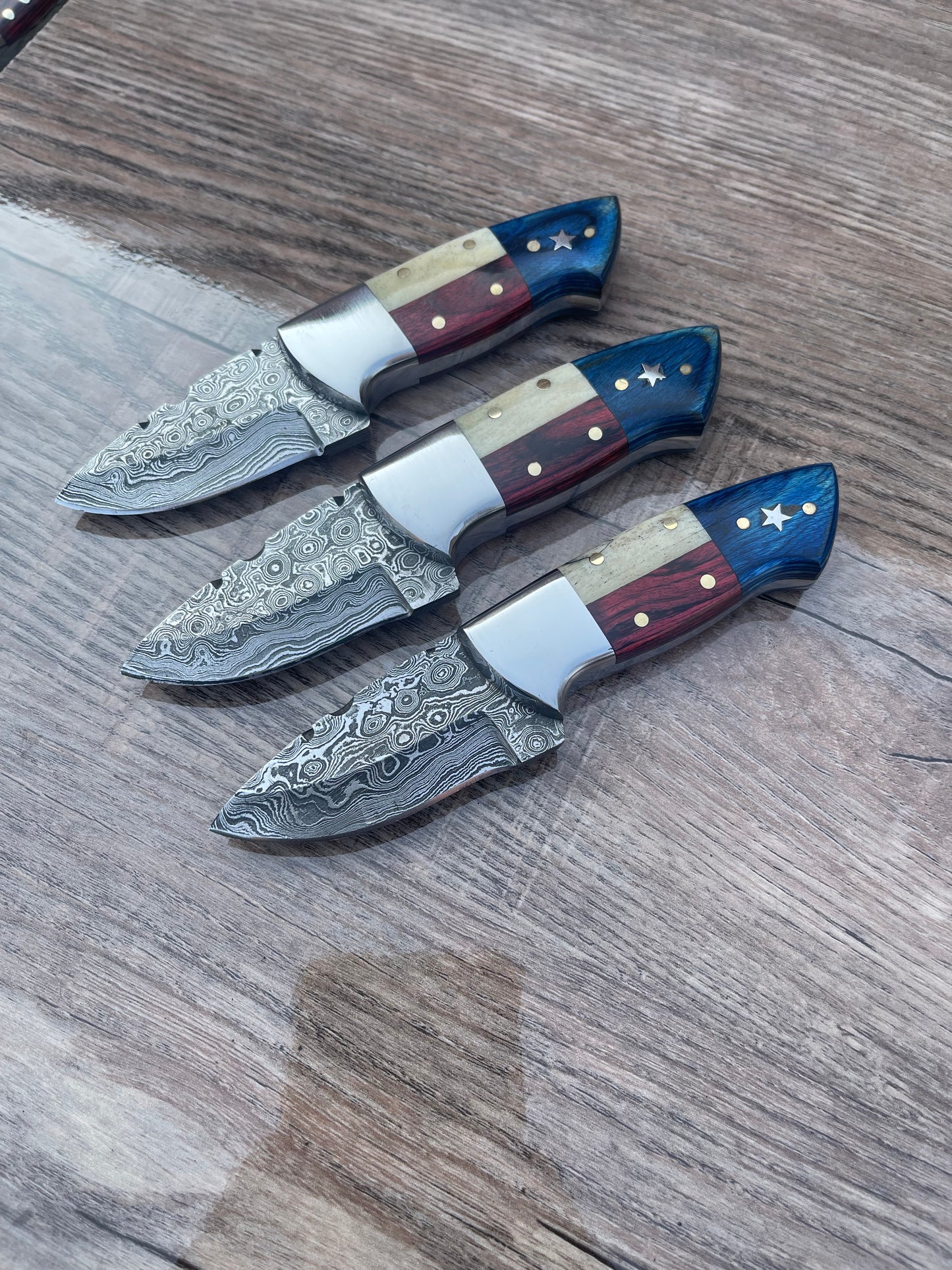 Damascus steel handmade Texas handle knife