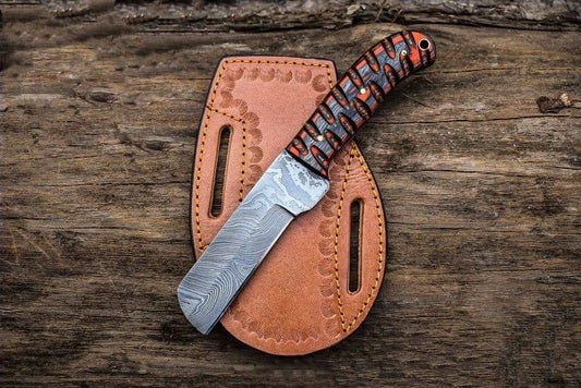 Damascus steel bull cutter knife