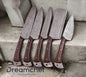 Best Kitchen Cutlery Sets – 13” Handmade Damascus Steel Chef Knife with Rosewood Handle, Steel Bolster & Leather Sheath