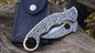 Custom handmade engraving folding knife