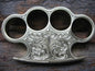 Engraved Brass Knuckles – Solid Brass with Leather Carry Case
