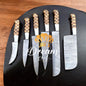 "Experience the pinnacle of cutlery with this handmade Damascus steel knife set – where tradition meets precision."

