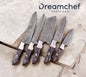 Great Kitchen Knife Set – 13” Handmade Damascus Steel Chef Knife with Pakkawood Handle, Steel Bolster & Leather Sheath