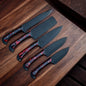 "Premium Custom Chef Knife Set with Stainless Steel Blades and Resin Handle"

